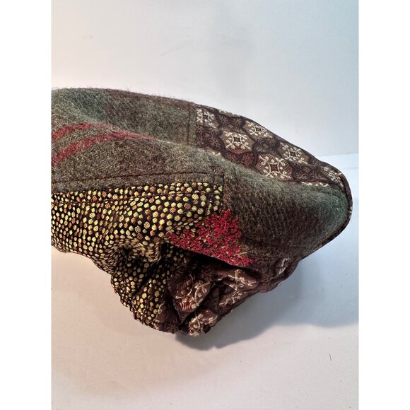 Robert Graham Silk Wool Newsboy Hat Newsies OS Patchwork Flat Cap  Multicolor Pa - Picture 9 of 10